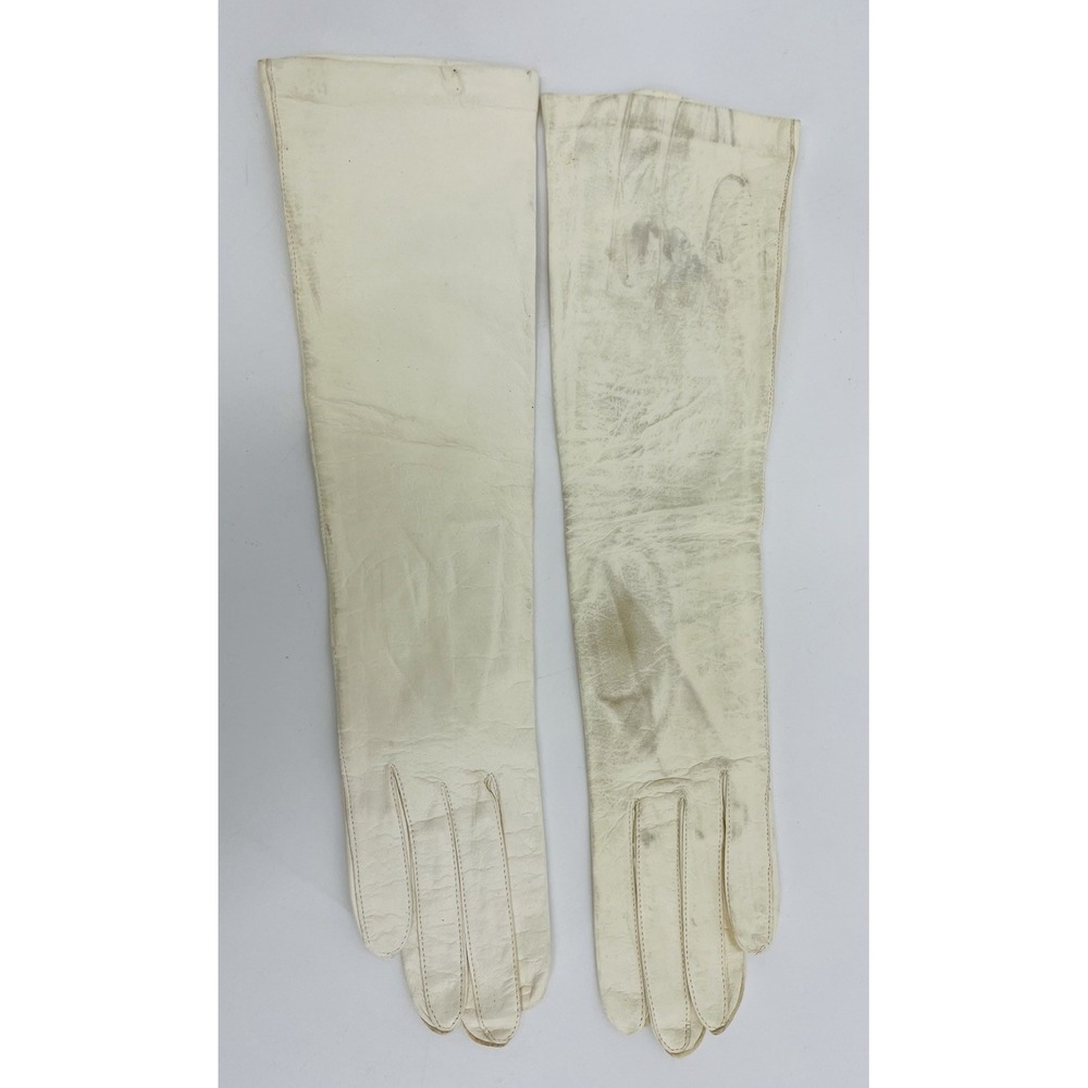 Vintage Grandoe Soapable Leather Gloves Size 6 1/2 Slik Lined